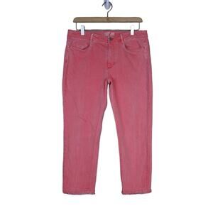 J. Jill Womens 8 Authentic Fit Cropped Jeans in Faded Red